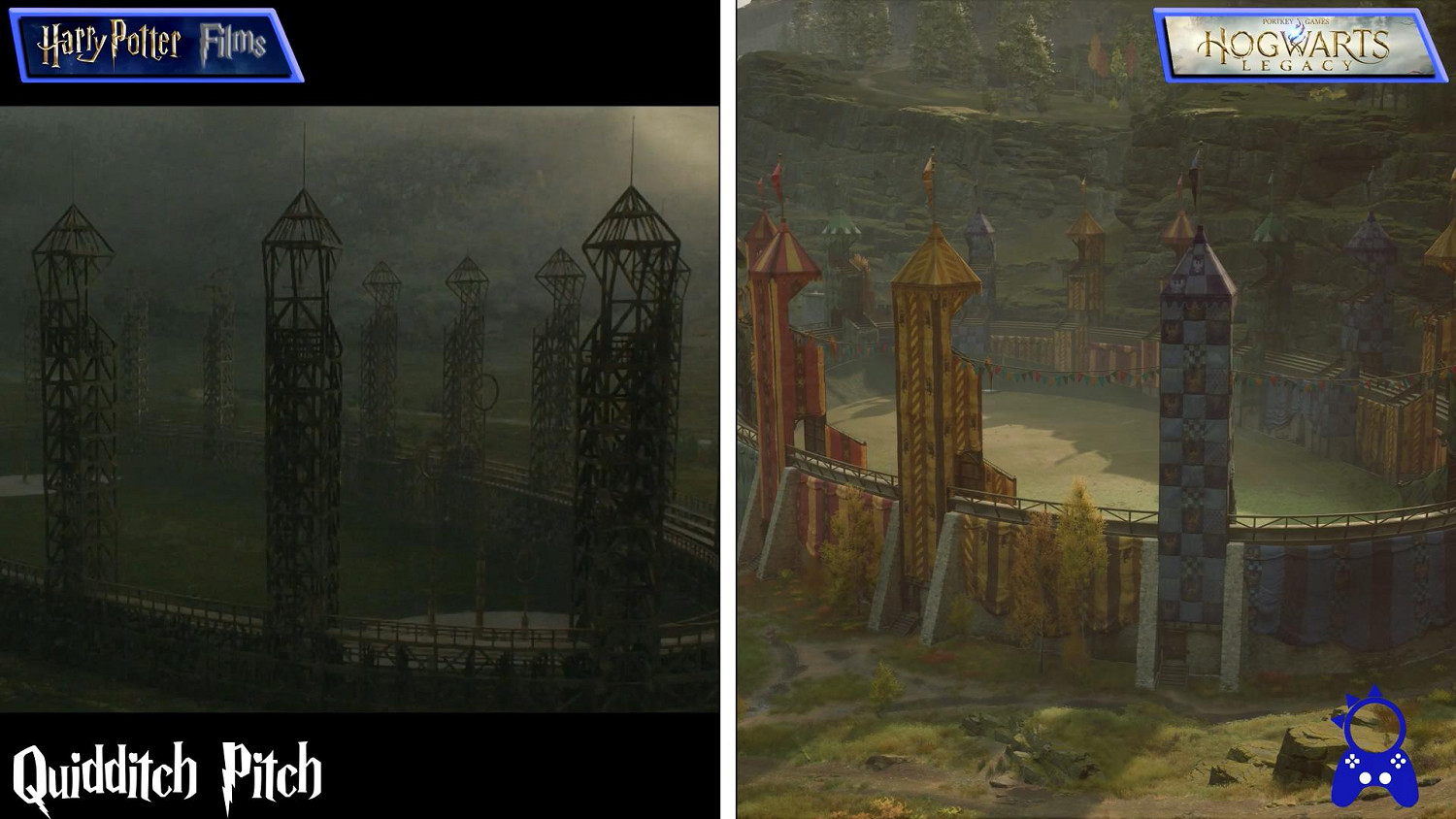 超還原!《霍格華茲之遺》VS《哈利波特》電影場景對比