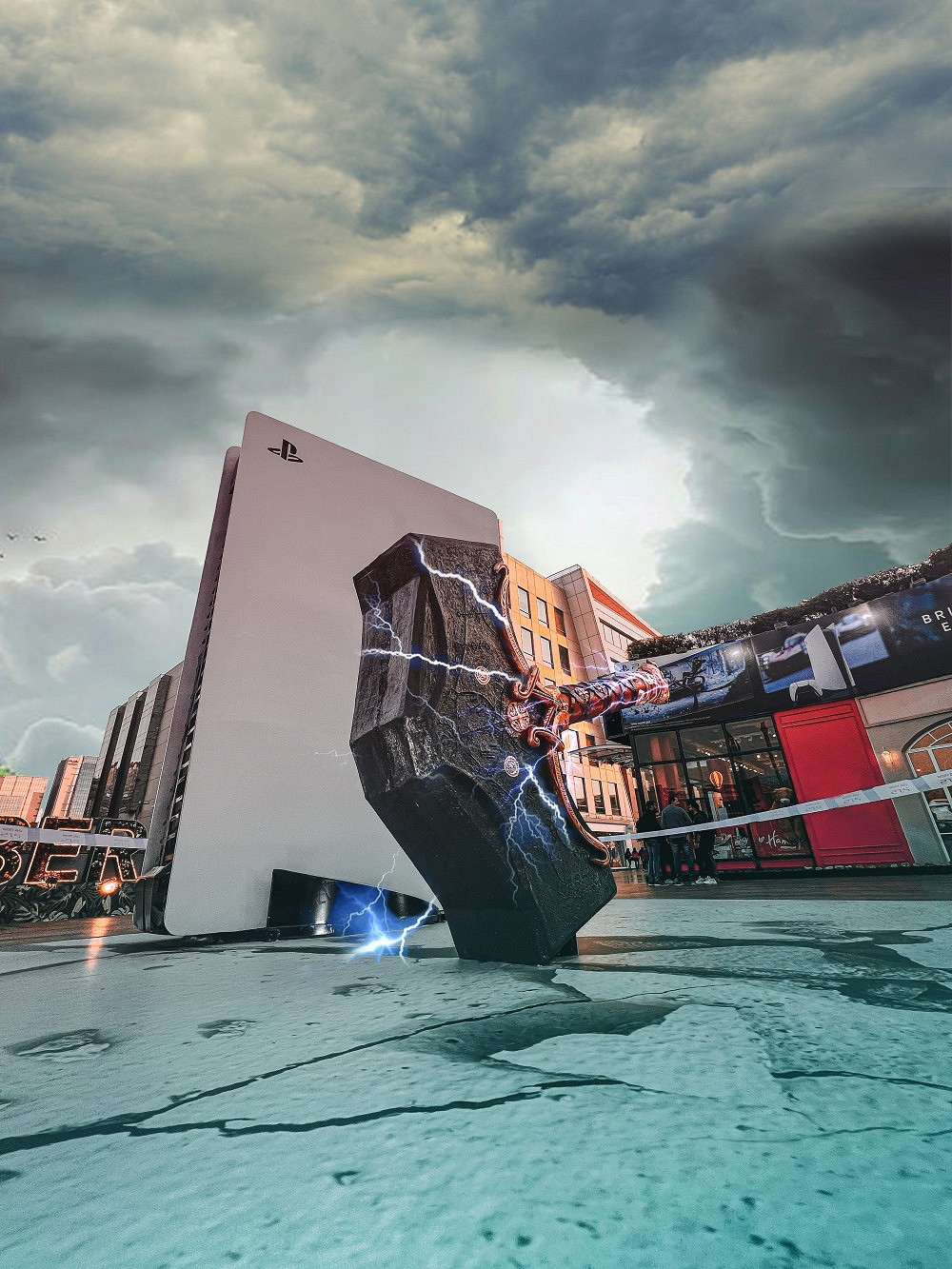 沙烏地阿拉伯首都驚現巨大PS5 索尼互娛Live From PS5活動進行中