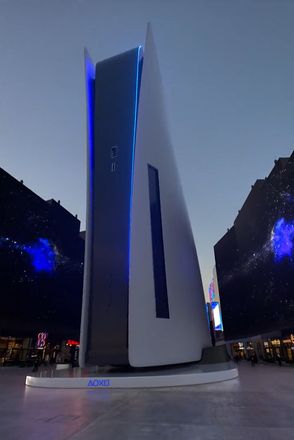 沙烏地阿拉伯首都驚現巨大PS5 索尼互娛Live From PS5活動進行中