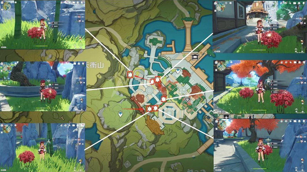 《原神》霓裳花採集地點 3.4霓裳花快速收集路線