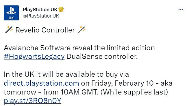 黑金配色超酷！《霍格華茲之遺》PS5限定手把今日發售