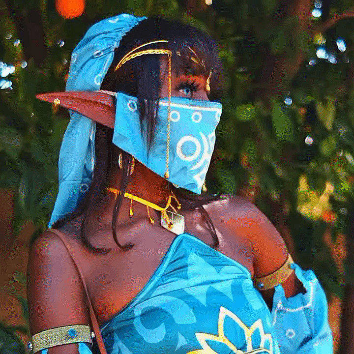 誰不喜歡女裝呢？黑妹Cos《曠野之息》林克：眼神嫵媚