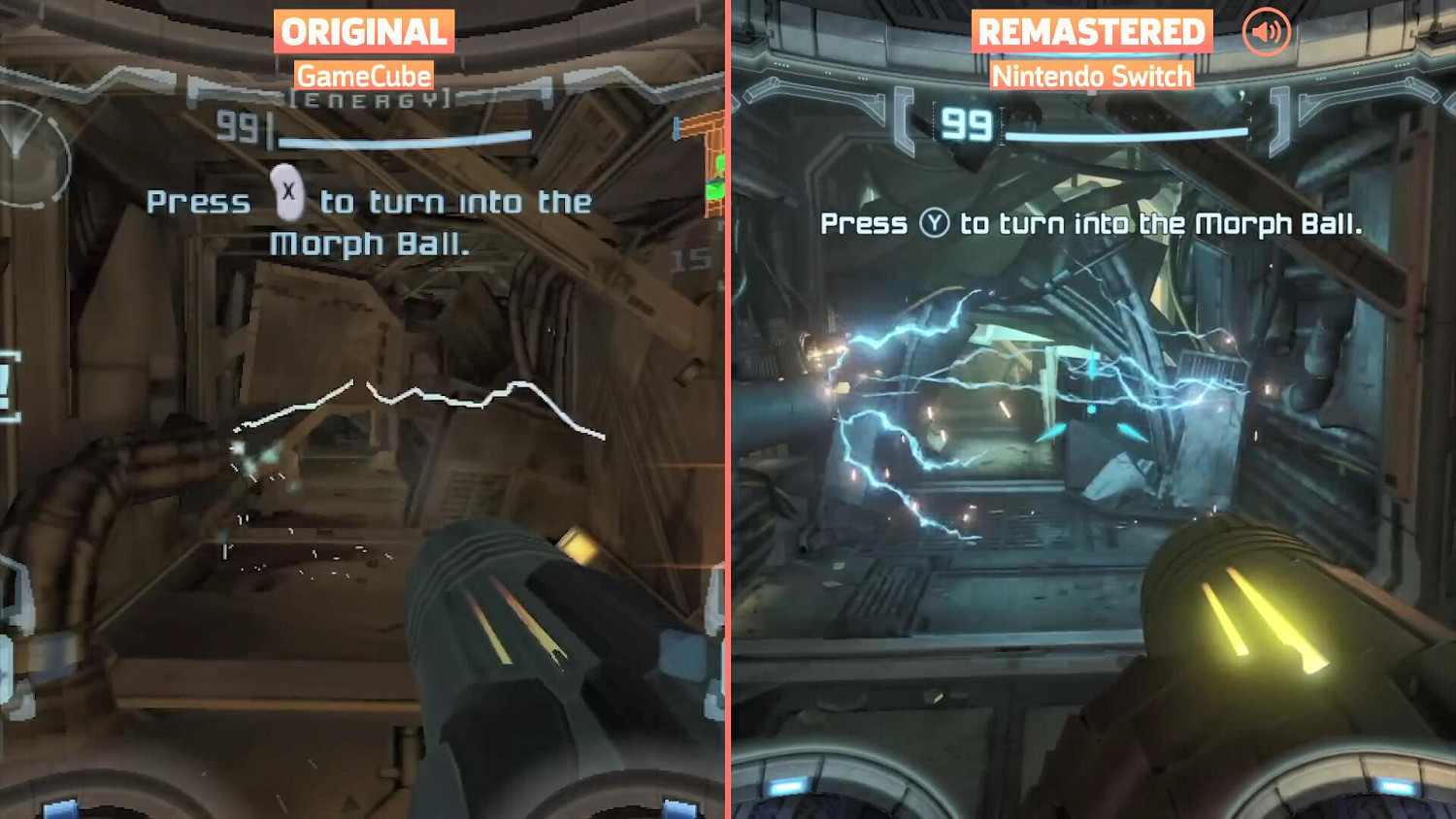 《銀河戰士Prime》復刻版vs原版對比 畫面大幅升級! 《銀河戰士Prime》復刻版vs原版對比 畫面大幅升級!