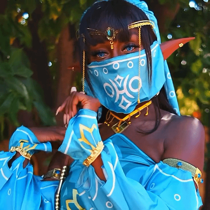 誰不喜歡女裝呢？黑妹Cos《曠野之息》林克：眼神嫵媚