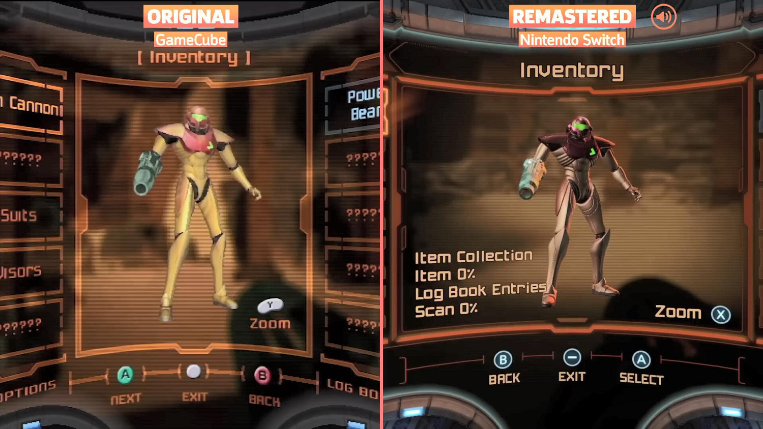 《銀河戰士Prime》復刻版vs原版對比 畫面大幅升級! 《銀河戰士Prime》復刻版vs原版對比 畫面大幅升級!