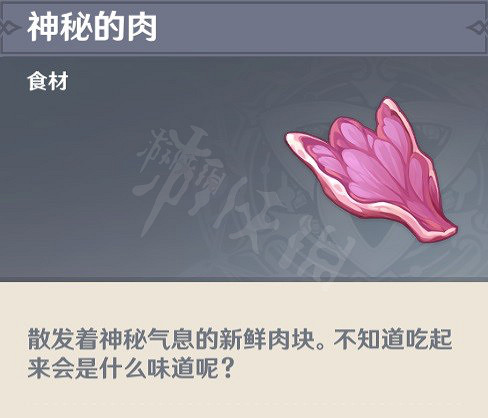 《原神》神秘的肉怎麽獲得？神秘的肉獲取方法