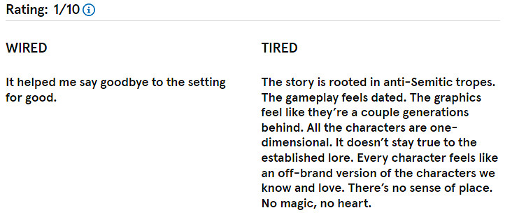 外媒給《霍格華茲》打1分超低評分:內容聲討JK羅琳! 外媒給《霍格華茲》打1分超低評分:內容聲討JK羅琳!