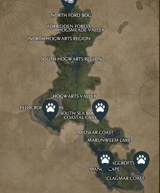 《霍格華茲的傳承》神奇動物在哪?神奇動物巢穴位置地圖 《霍格華茲的傳承》神奇動物在哪?神奇動物巢穴位置地圖