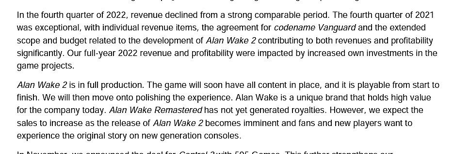 《心靈殺手2》從頭到尾已可玩 2023年發售 《心靈殺手2》從頭到尾已可玩 2023年發售