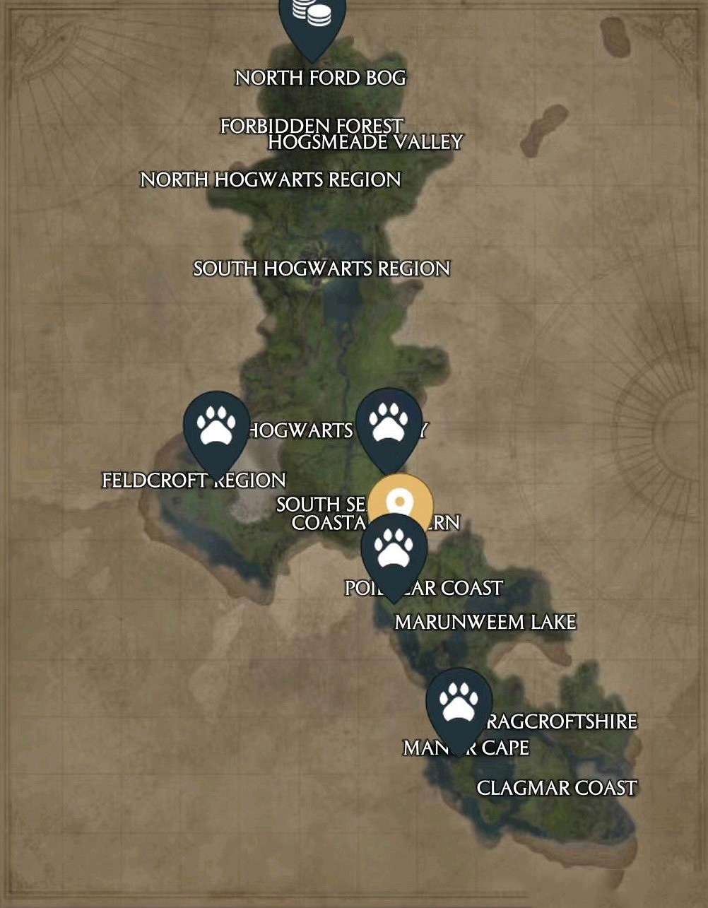 《霍格華茲的傳承》神奇動物在哪?神奇動物巢穴位置地圖 《霍格華茲的傳承》神奇動物在哪?神奇動物巢穴位置地圖