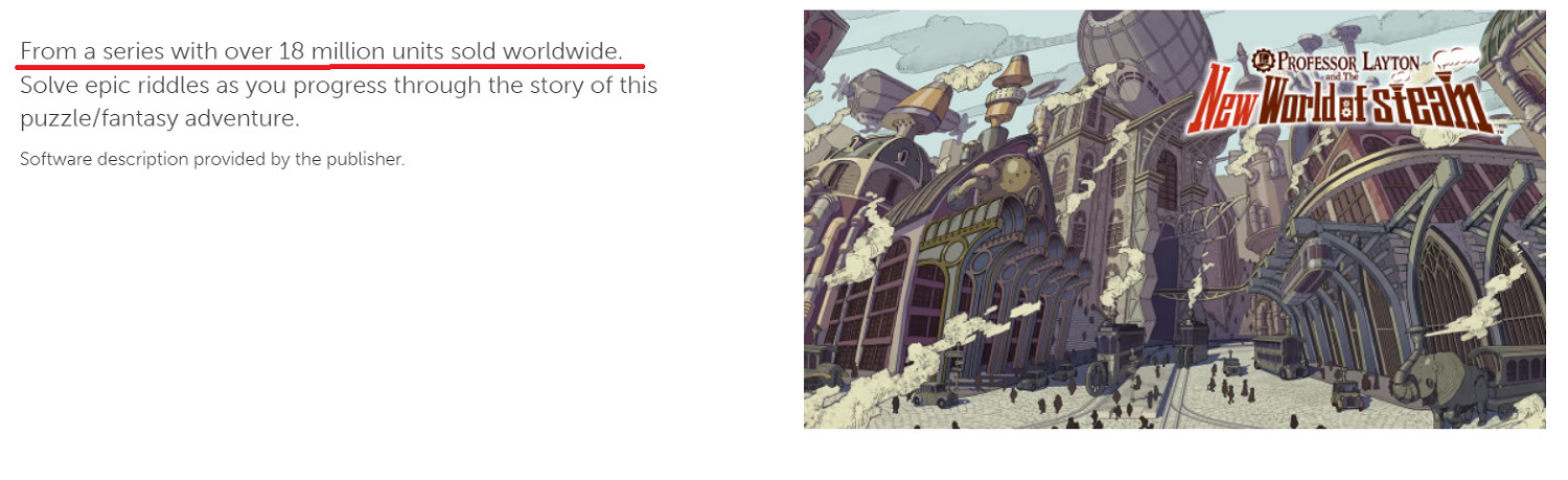 解密冒險遊戲《雷頓教授》系列累計銷量破1800萬份！