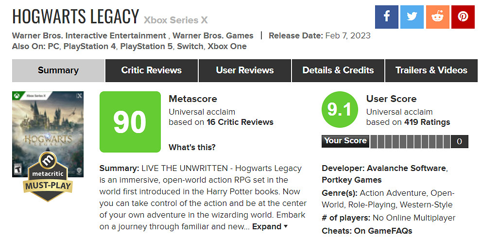 根本停不下來《霍格華茲之遺》熱度持續暴漲口碑堅挺 根本停不下來《霍格華茲之遺》熱度持續暴漲口碑堅挺