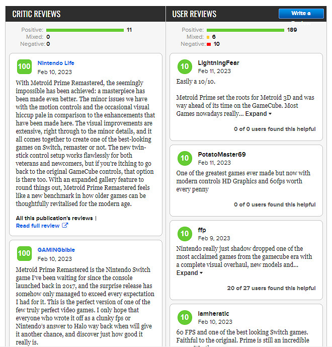 《銀河戰士Prime復刻版》M站均分94!玩家評分9.1 《銀河戰士Prime復刻版》M站均分94!玩家評分9.1