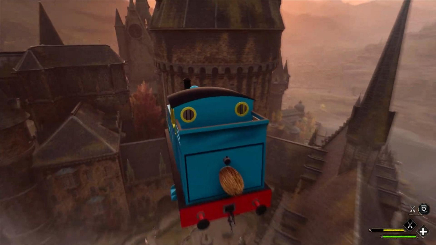 《霍格華茲之遺》惡搞MOD:湯瑪士小火車替換飛行掃帚 《霍格華茲之遺》惡搞MOD:湯瑪士小火車替換飛行掃帚