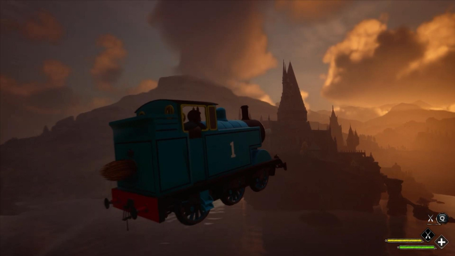 《霍格華茲之遺》惡搞MOD:湯瑪士小火車替換飛行掃帚 《霍格華茲之遺》惡搞MOD:湯瑪士小火車替換飛行掃帚