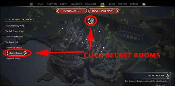《霍格華茲的傳承》怎麽傳送到密室？地圖密室與萬應室進入方法