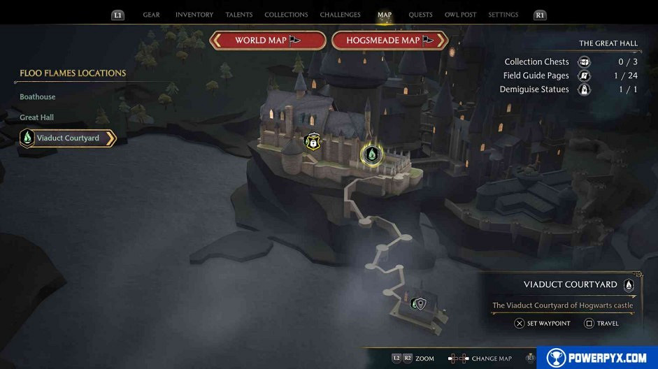 《霍格華茲的傳承》飛路之焰傳送點在哪？飛路之焰位置地圖匯總