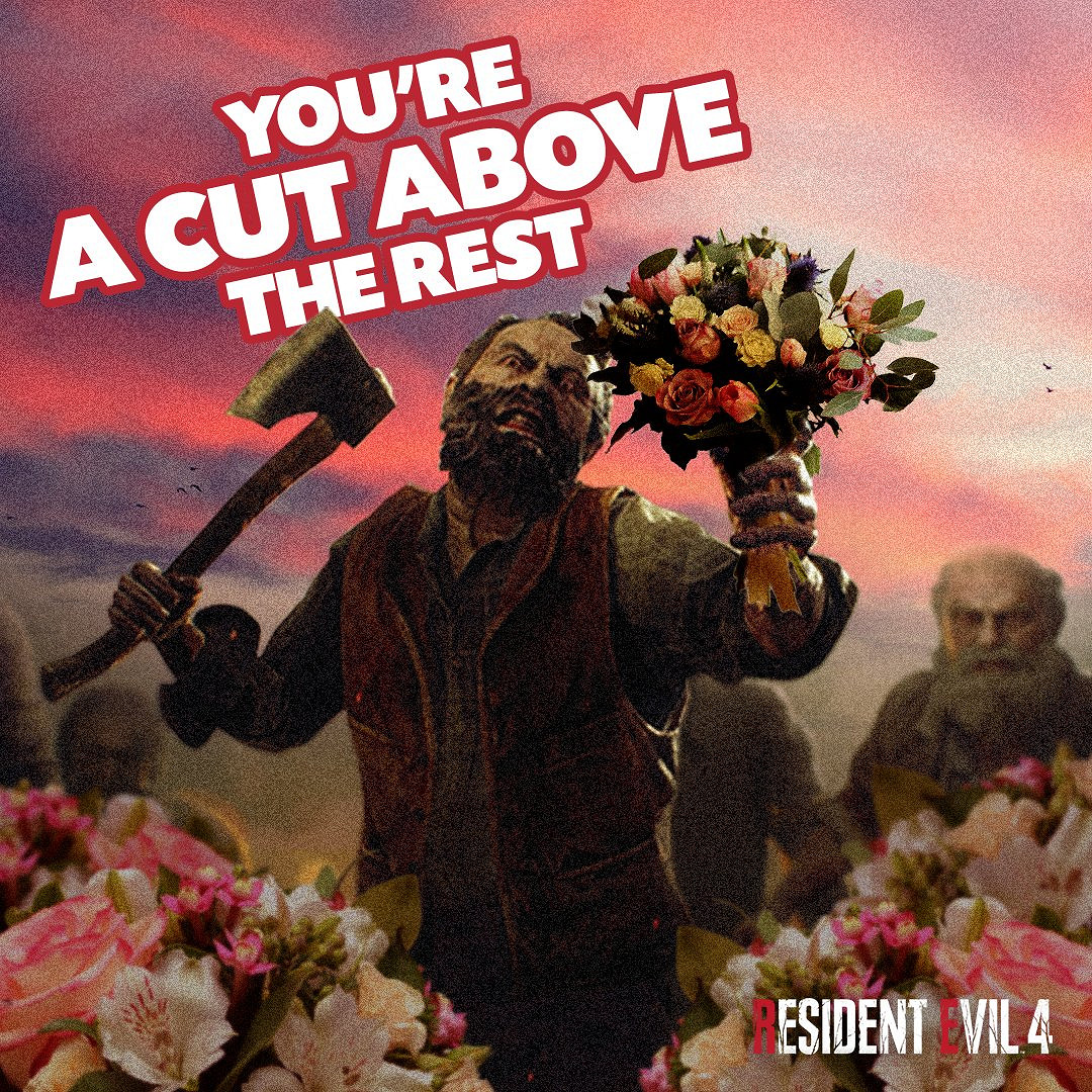 《惡靈古堡4》情人節賀圖 電鋸哥：我的眼裡只有你