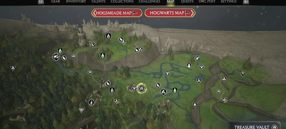 《霍格華茲的傳承》寶藏秘庫禁林點有哪些？禁林寶藏密庫位置分布