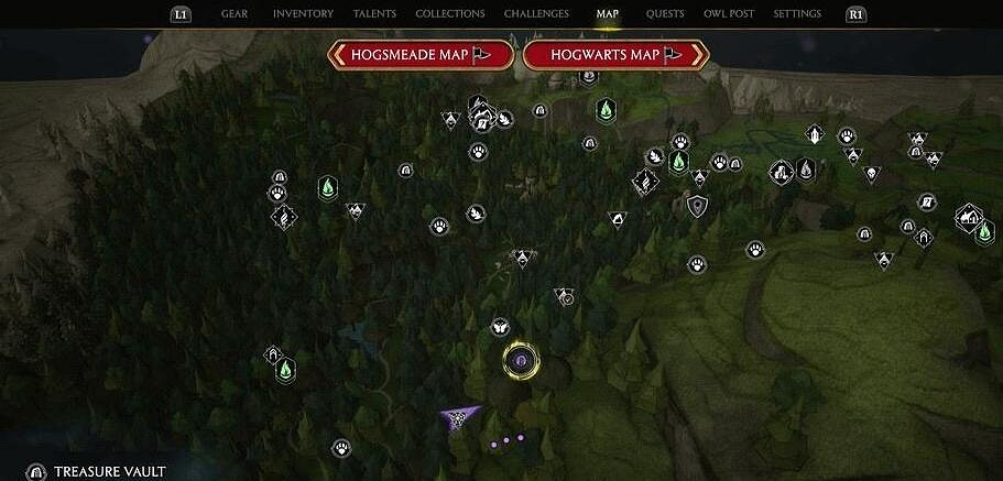 《霍格華茲的傳承》寶藏秘庫禁林點有哪些？禁林寶藏密庫位置分布