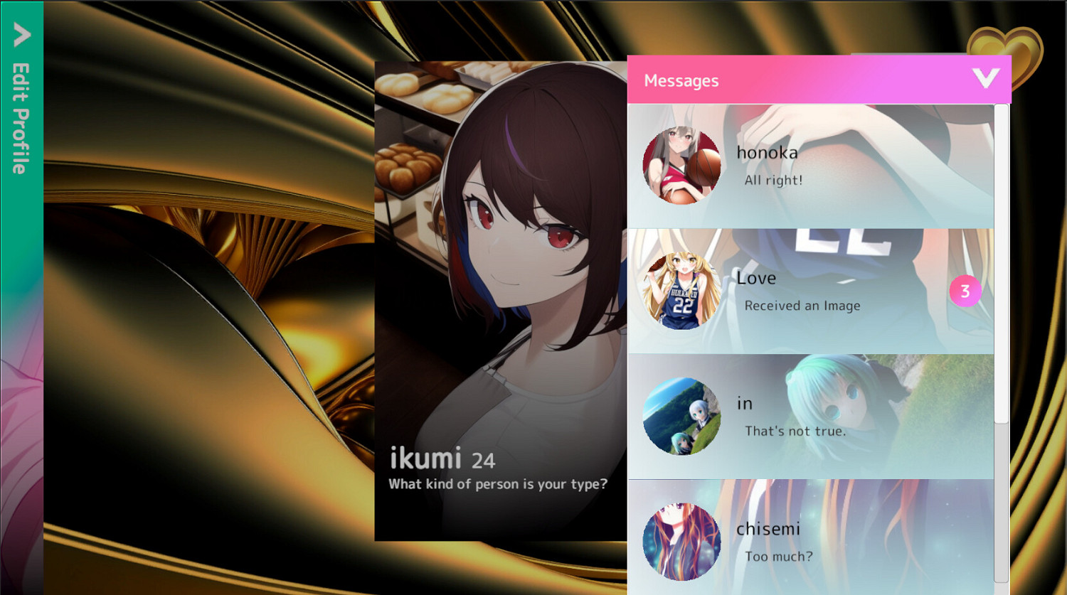 與AI生成的少女或者火車頭戀愛！《AInder》 上架Steam