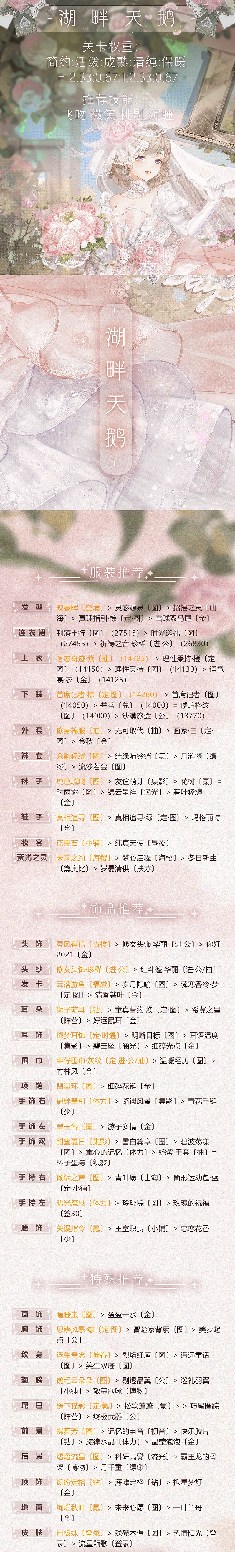 《奇蹟暖暖》湖畔天鵝怎麽搭配 綺戀之城湖畔天鵝搭配攻略 《奇蹟暖暖》湖畔天鵝怎麽搭配 綺戀之城湖畔天鵝搭配攻略