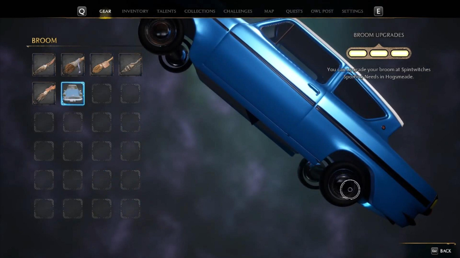 《霍格華茲之遺》MOD將飛行掃帚換成哈利波特中的飛車