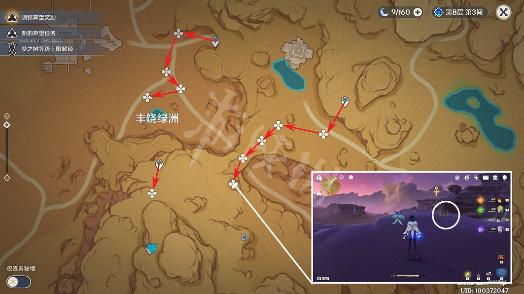 《原神》聖金蟲分布圖 3.4版本聖金蟲採集路線推薦