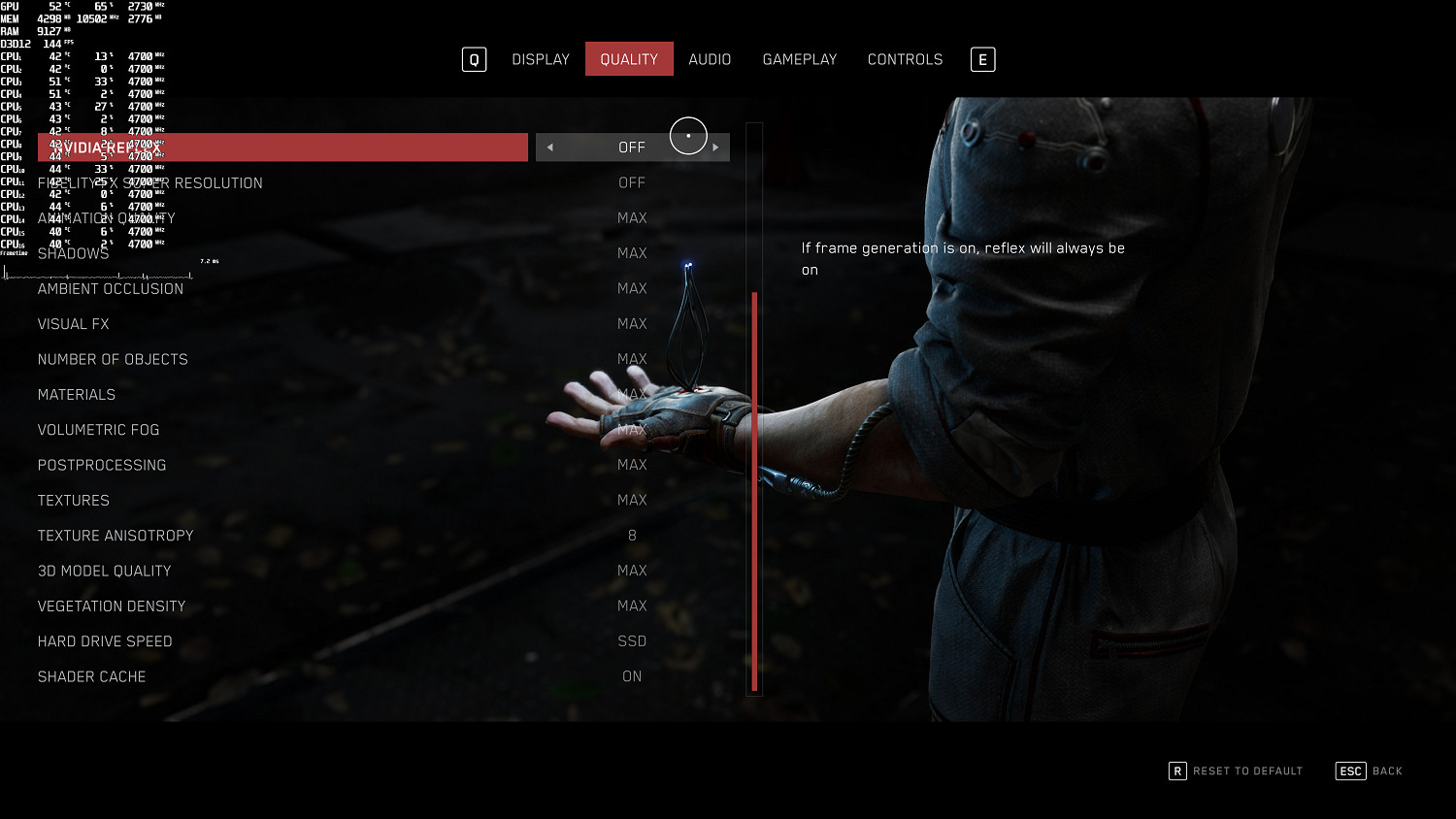 《原子之心》RTX 4090最高畫質測試 保持85幀以上