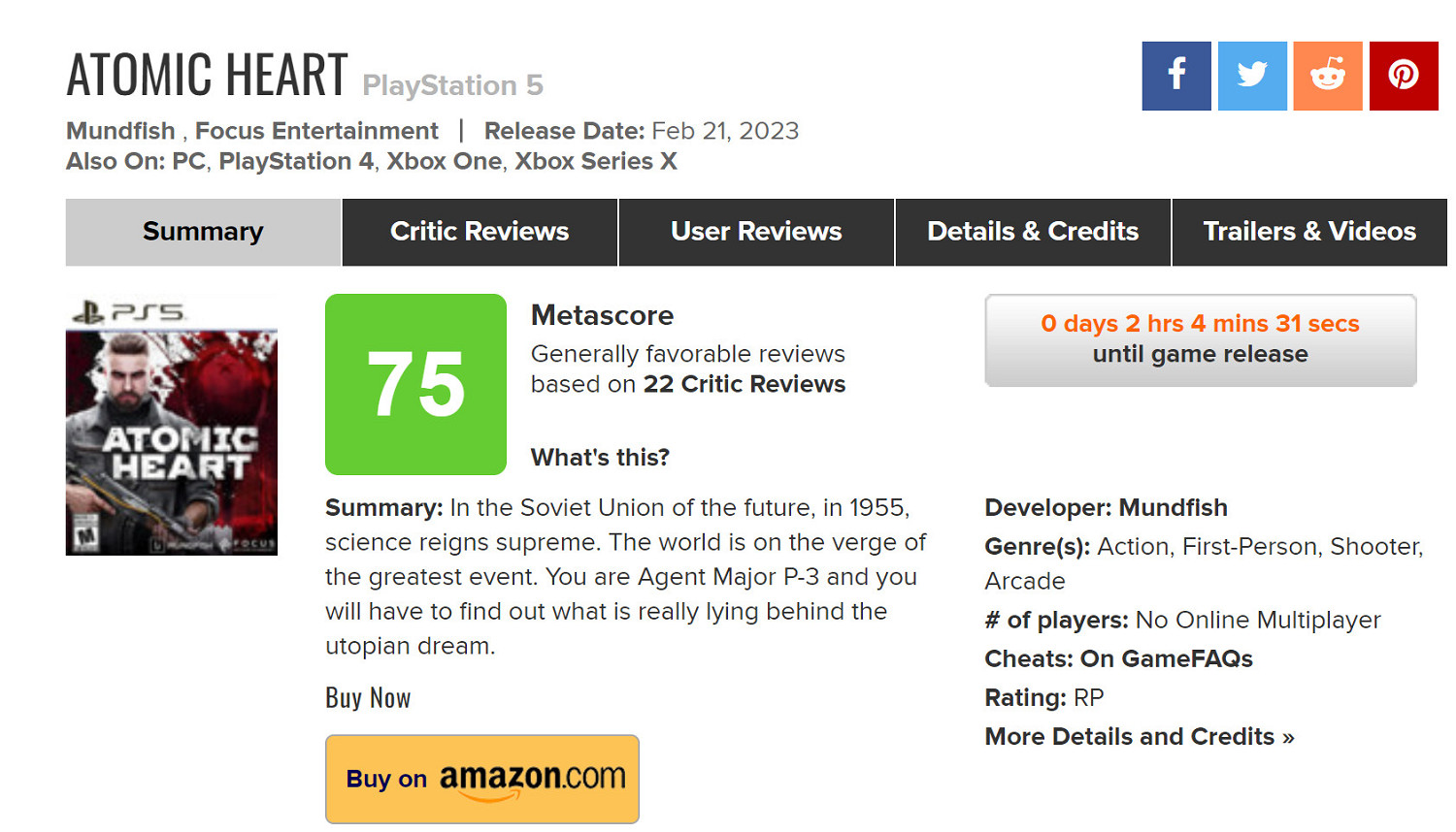 《原子之心》IGN 8分 繼承《生化奇兵》的遺誌