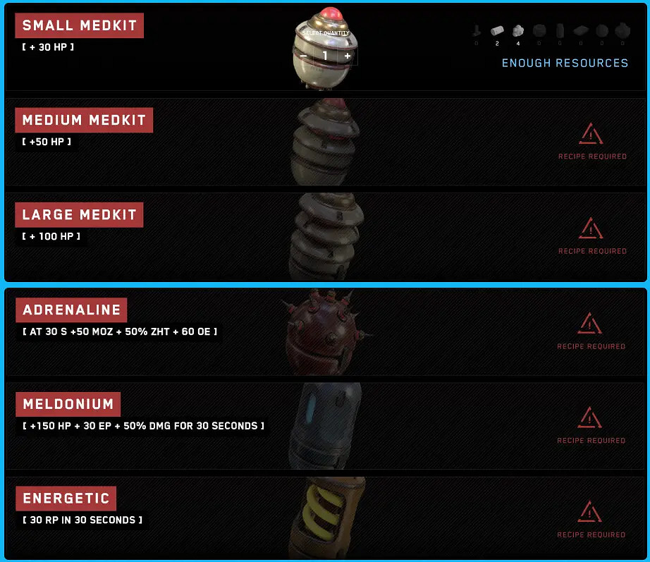 《原子之心》怎麽回血和精力？消耗品一覽