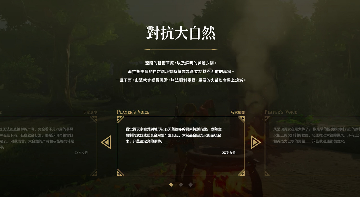 《塞爾達傳說：曠野之息》中文官方網站正式上線！