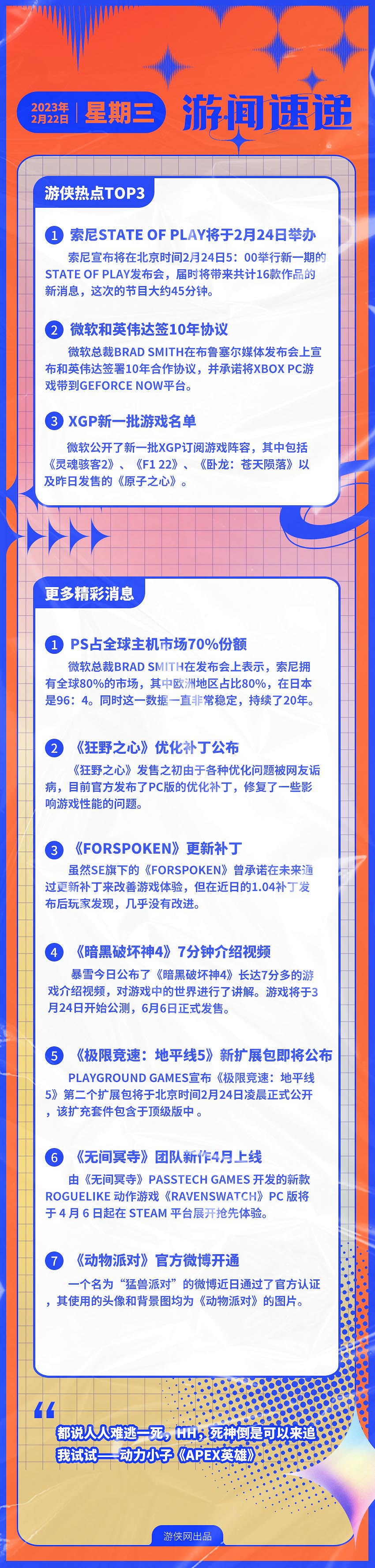 早報：微軟和輝達簽10年協議 《暗黑4》新影片