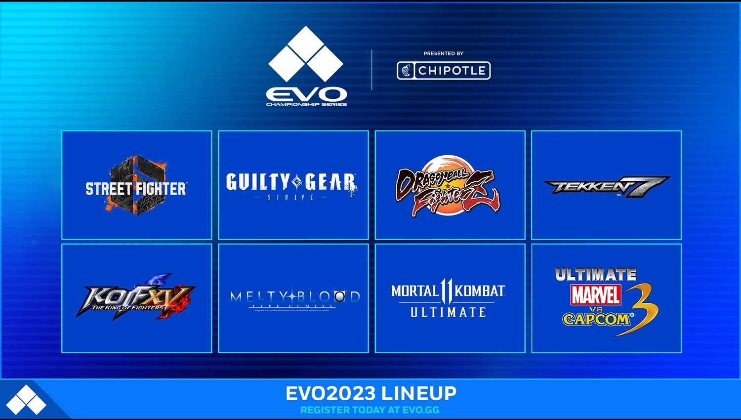 格鬥遊戲電競盛事「EVO 2023」公布參賽作品 8月開打 格鬥遊戲電競盛事「EVO 2023」公布參賽作品 8月開打