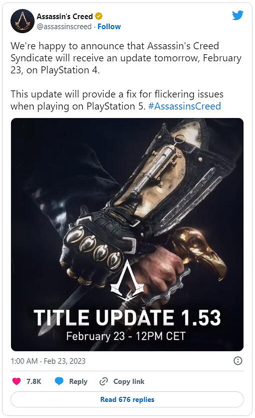 《刺客教條:梟雄》更新上線：解決PS5遊玩時的閃爍問題
