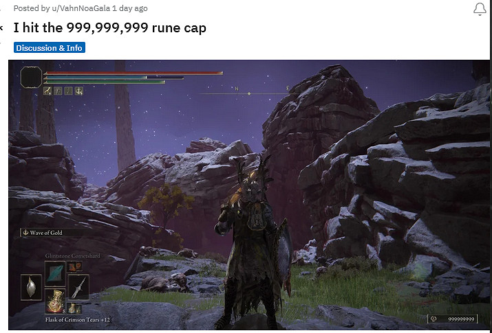 又有多少白金之子慘死？《艾爾登法環》玩家累積十億盧恩！