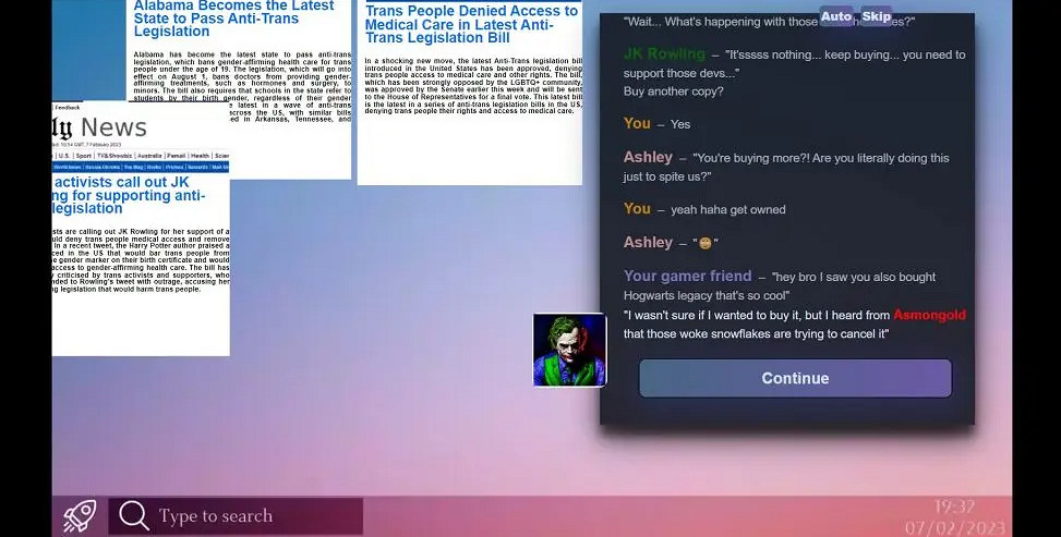 抵制人士製作遊戲諷刺玩家買《霍格華茲之遺》行為可恥