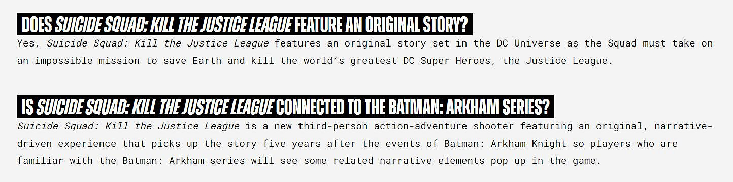 《自殺突擊隊》需全程連網 售後新劇情/角色將免費更新! 《自殺突擊隊》需全程連網 售後新劇情/角色將免費更新!