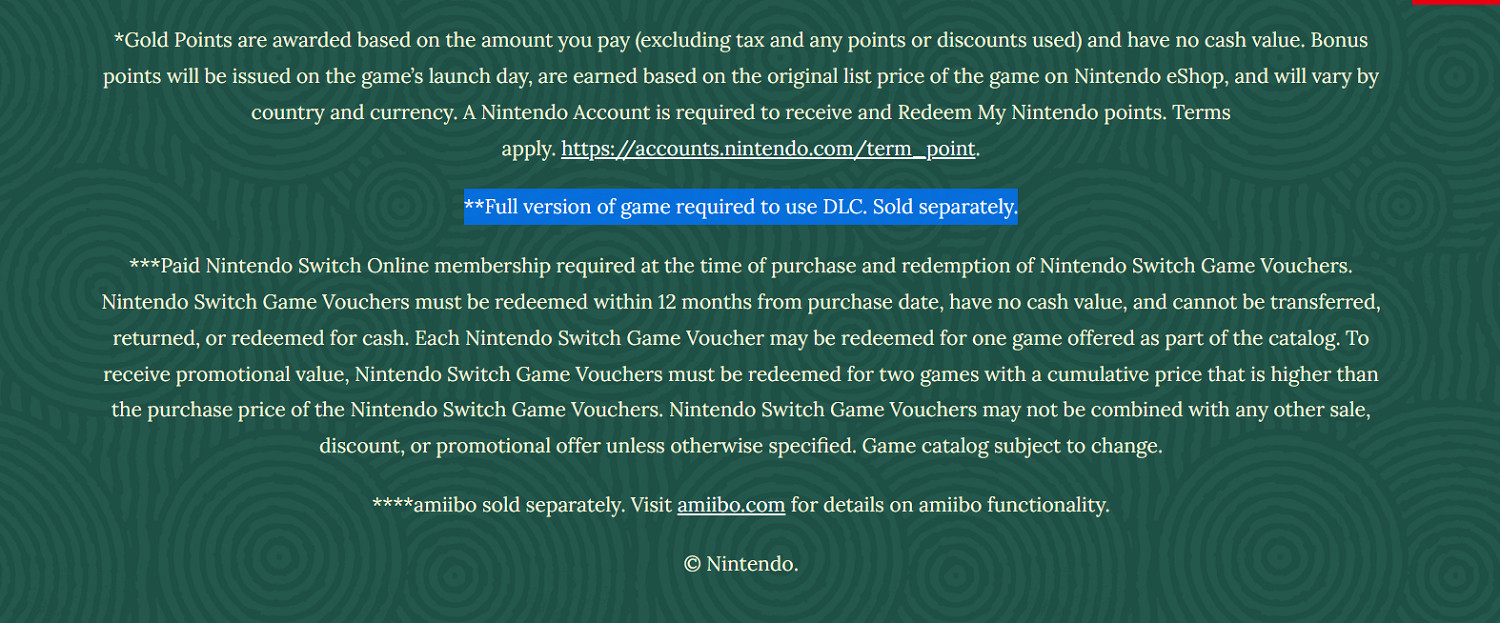 《塞爾達傳說:王國之淚》官網頁面明確提及本作有DLC 《塞爾達傳說:王國之淚》官網頁面明確提及本作有DLC