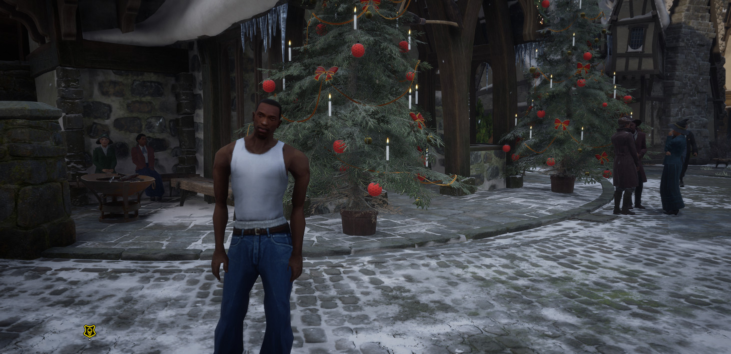 《霍格華茲之遺》惡搞MOD將主角換為《GTA》男主CJ 《霍格華茲之遺》惡搞MOD將主角換為《GTA》男主CJ