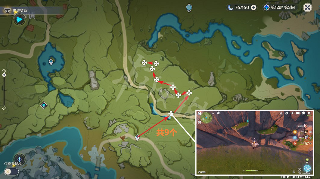 《原神》小燈草在哪裡採？3.4小燈草採集路線推薦