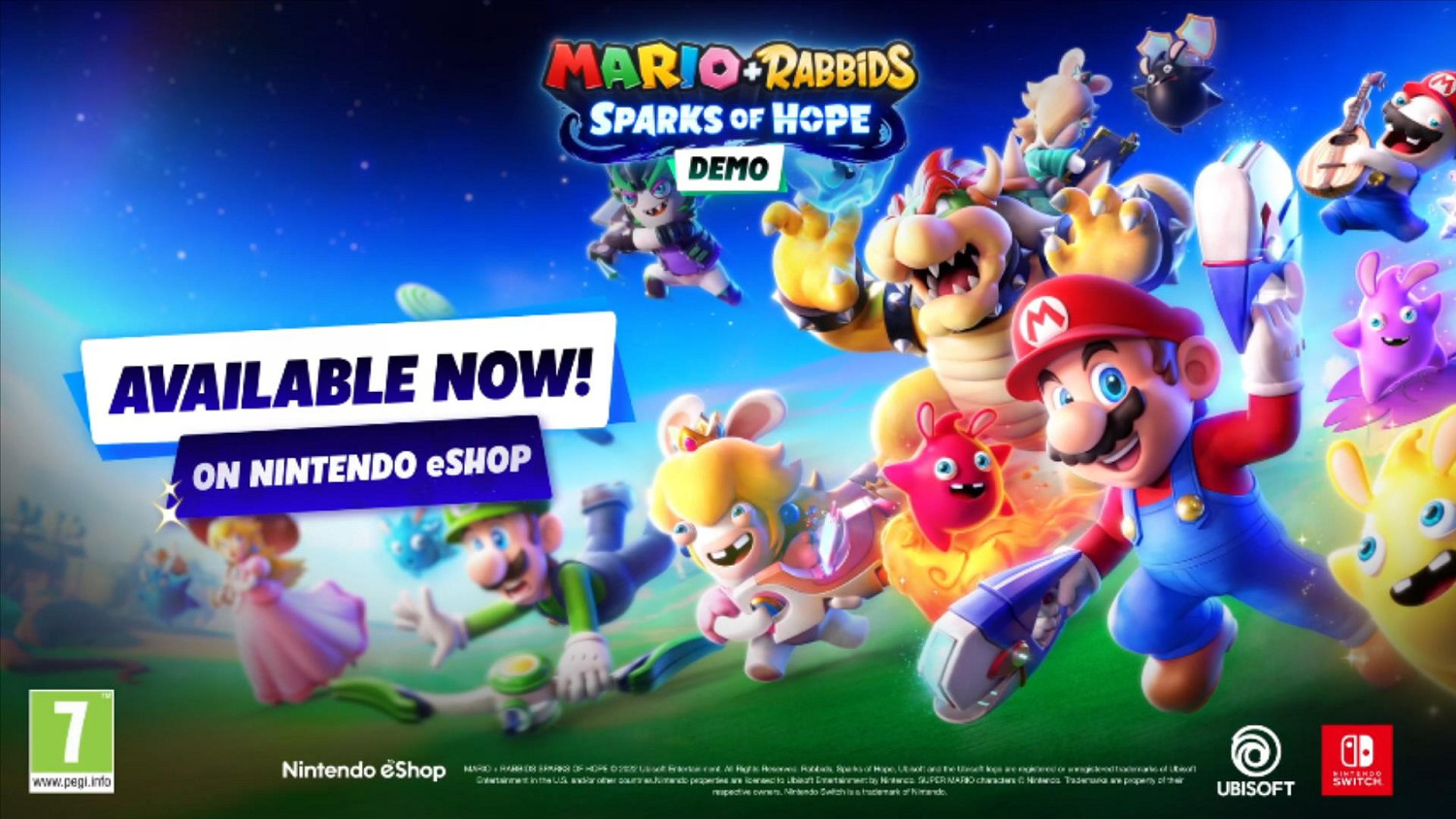 《瑪利歐+瘋狂兔子 星耀之願》免費試玩版和DLC上線! 《瑪利歐+瘋狂兔子 星耀之願》免費試玩版和DLC上線!