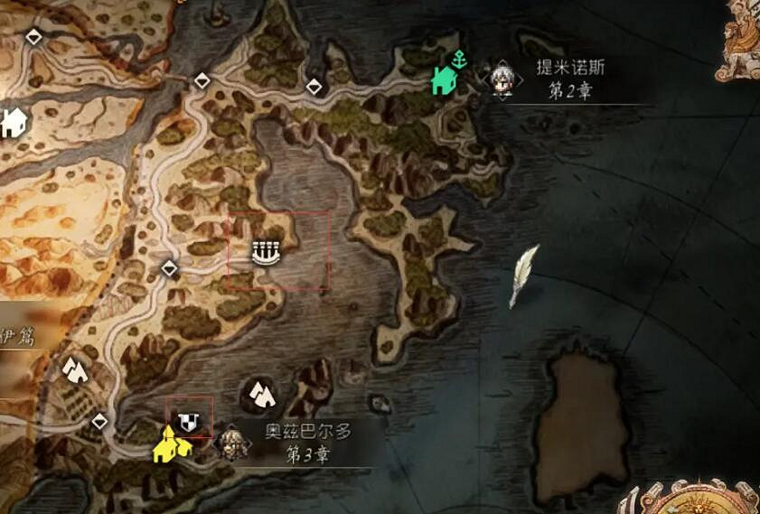 《歧路旅人2》職業祭壇位置地圖示注 職業工會在哪？