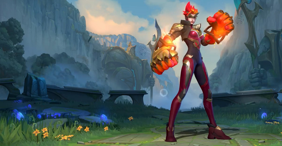 《英雄聯盟手遊》通行證皮膚燎原烈焰蔚皮膚一覽 火拳蔚純粹的暴力美學