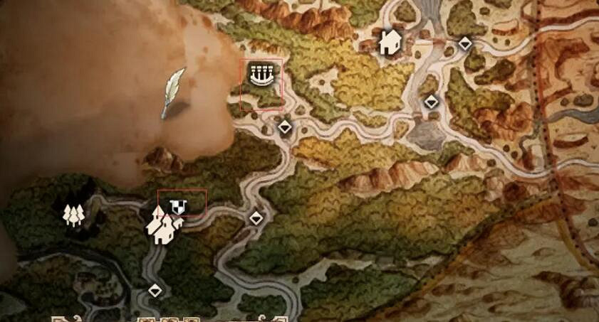 《歧路旅人2》職業祭壇位置地圖示注 職業工會在哪？