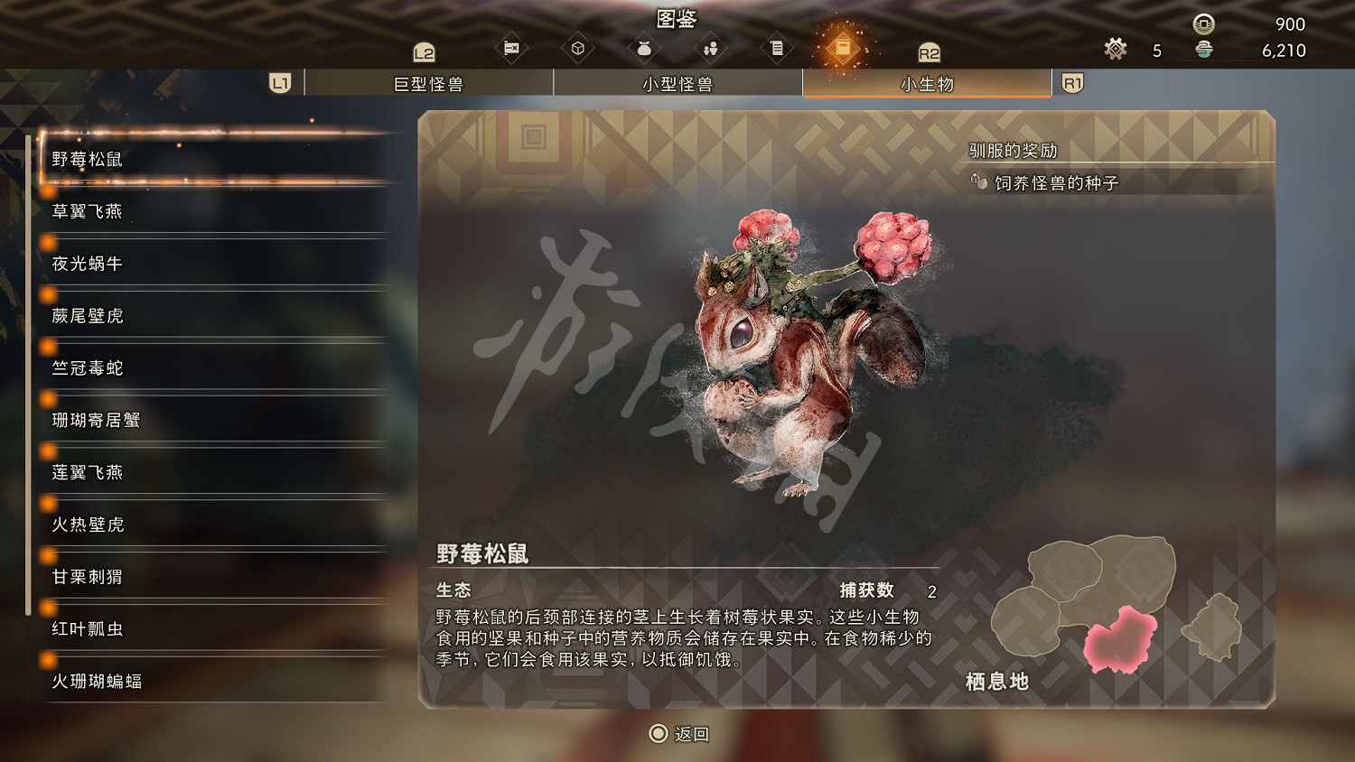 《狂野之心》小型生物圖鑒 小生物生態大全