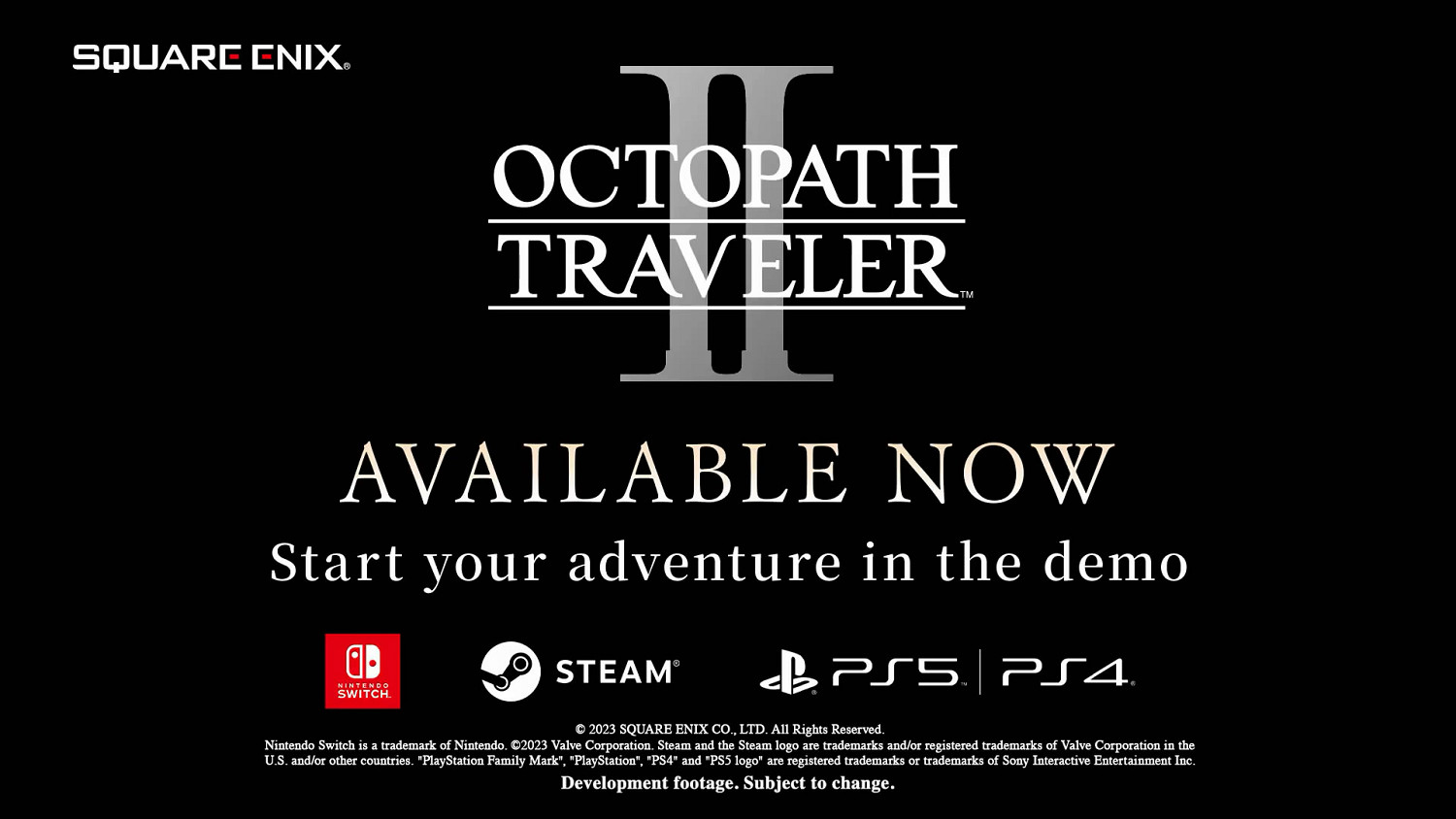 Square Enix公布JRPG《歧路旅人2》媒體讚譽預告片