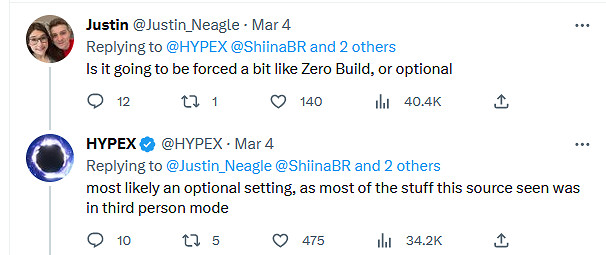 爆料稱《堡壘之夜》第一人稱模式將於下賽季推出