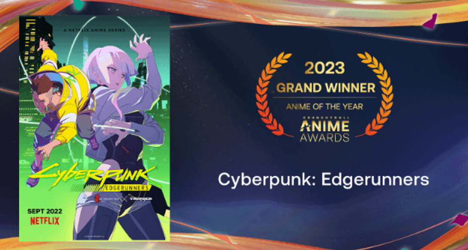 《電馭叛客:邊緣行者》獲年度最佳動漫獎！IMDb8.3分