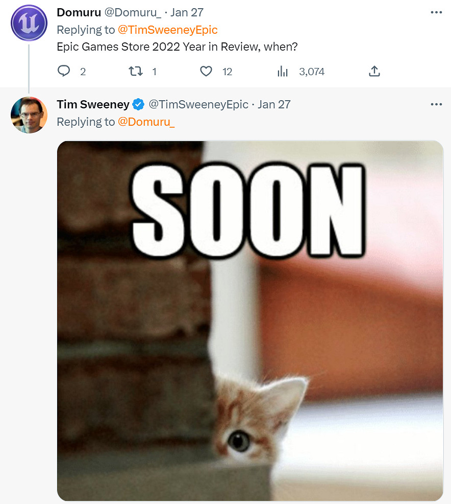 Epic商城2022年度回顧還沒出!網友:表現太差不敢發? Epic商城2022年度回顧還沒出!網友:表現太差不敢發?